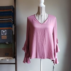 IZ byer ruffle sleeve top